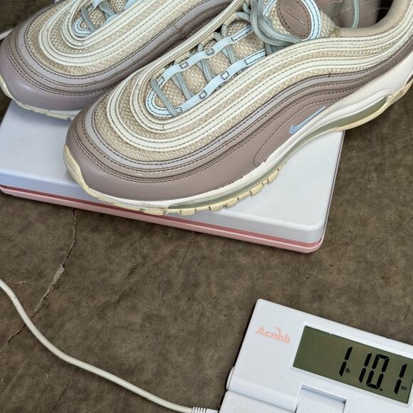 Nike Air Max 97 Womens 8.5 Taupe Blue Neutral 921733-018 Streetwear Sneaker - Picture 8 of 8